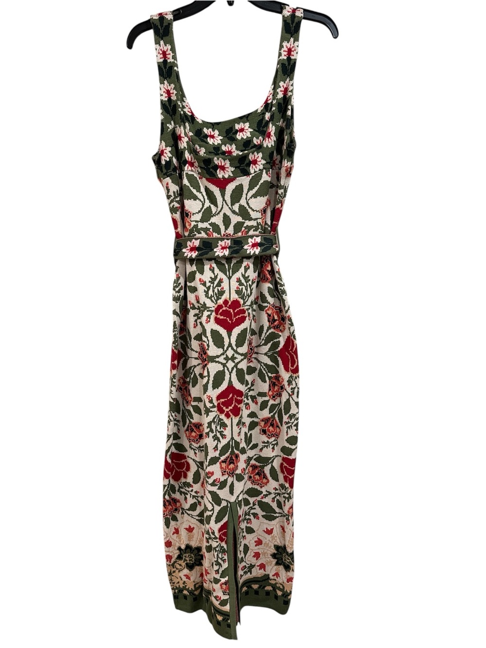 FARM RIO NWOT SAND GARDEN TAPESTRY KNIT DRESS MEDIUM - Picture 8 of 9